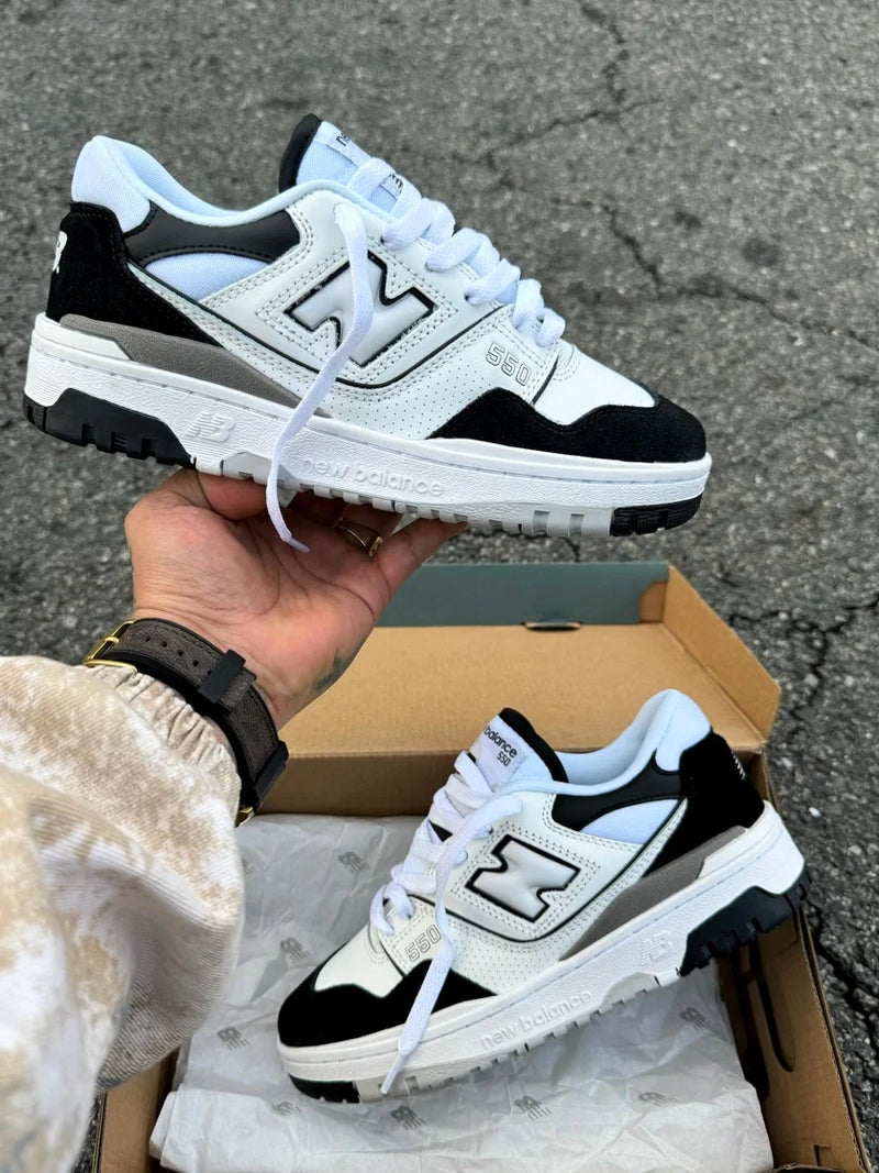 NB 550 WHITE BLACK